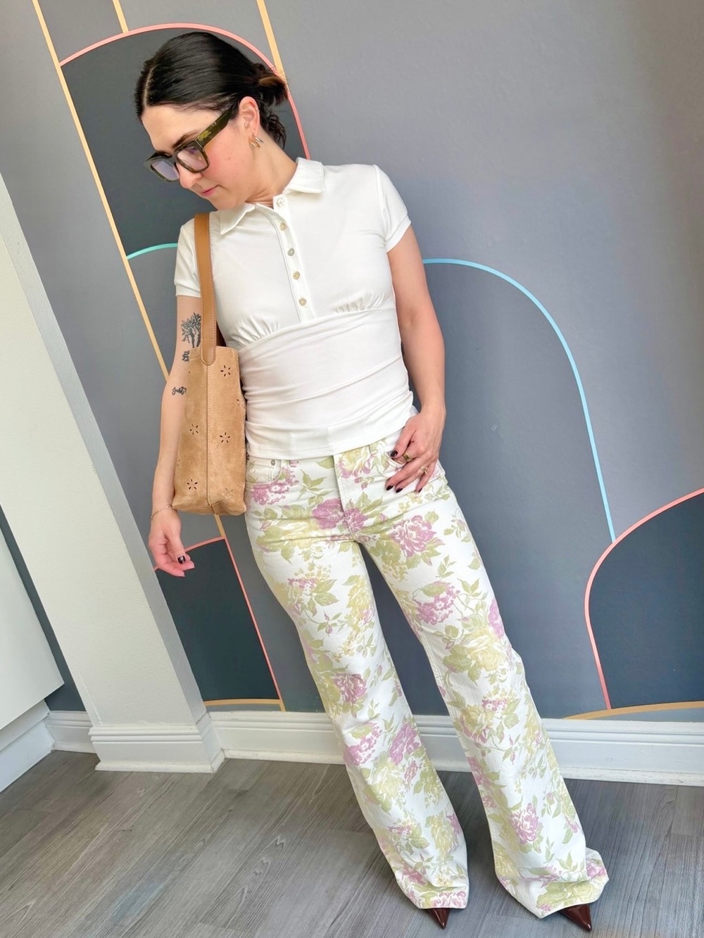 Kimberly 70’s Flare Jean - English Rose - Picture 6 of 8